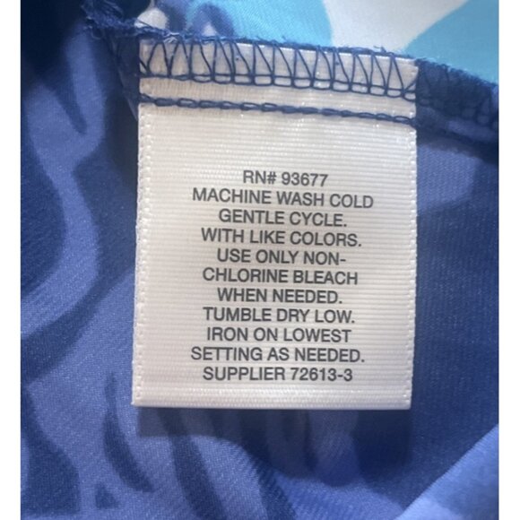 Liz Claiborne Dress Size Large pull on soft and simple  blue hot hous tropical - Picture 7 of 7